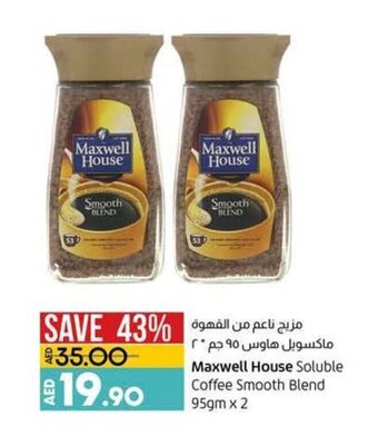 Lulu Hypermarket Maxwell house soluble coffee smooth blend 95gm x 2 offer