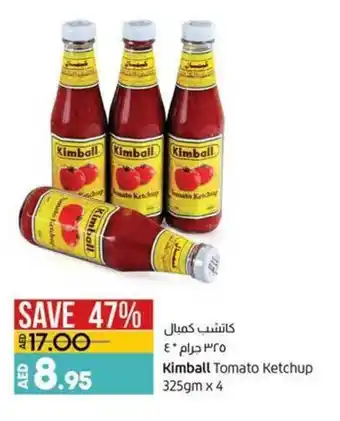 Lulu Hypermarket Kimball tomato ketchup 325gm x 4 offer