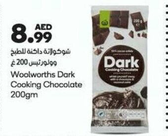 Almaya supermarket Woolworths Dark Cooking Chocolate 200gm offer