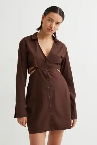 H&M Cotton poplin dress offer