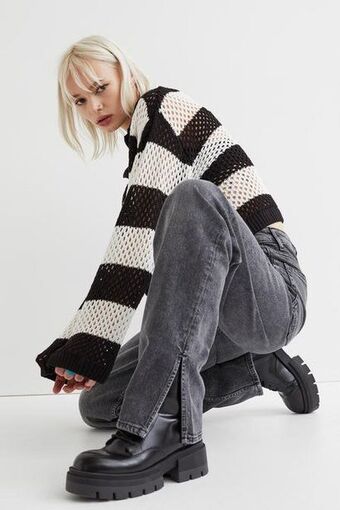 H&M Straight high jeans offer
