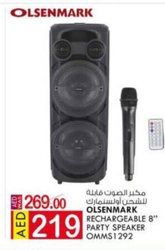 KM Trading OLSENMARK rechargeable 8'' party speaker OMMS1292 offer