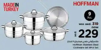 Last Chance Hoffman Stainless Steel Cookware Set 9Pcs Set offer