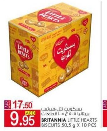 KM Trading Britannia little hearts biscuits 50.5g x 10pcs offer