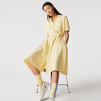 Lacoste Women's cotton piqué belted polo dress offer
