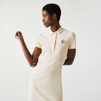Lacoste Women’s made in france organic textured cotton piqué polo dress offer