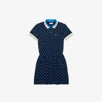 Lacoste Girls’ polka dot cotton piqué polo dress offer