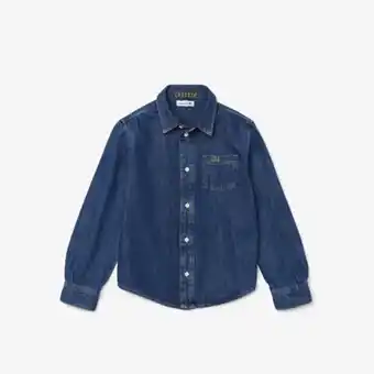 Lacoste Boys' organic cotton regular fit jean shirt offer