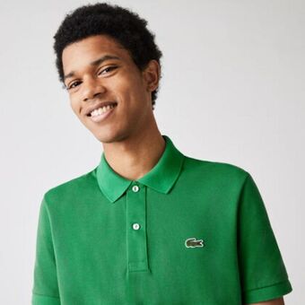 Lacoste Men's slim fit lacoste polo shirt in petit piqué offer