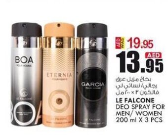 KM Trading Le Falcone Deo Spray For Men/Women 200mlx3pcs offer