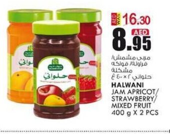 KM Trading Halwani jam apricot / strawberry / mixed fruit 400g x 2pcs offer