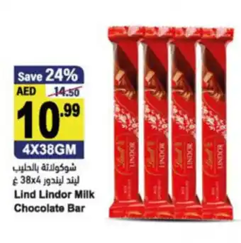 Almaya supermarket Lindt lindor milk chocolate bar 4x38GM offer