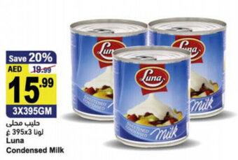 Almaya supermarket Luna condensed milk 3x395GM offer