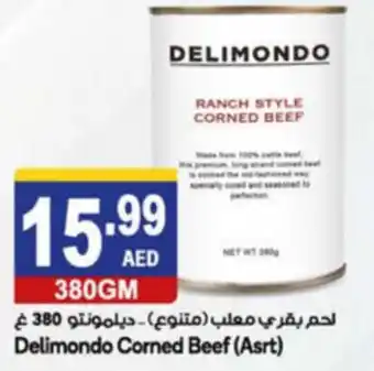 Almaya supermarket Delimondo corned beef 380GM (ASRT) offer