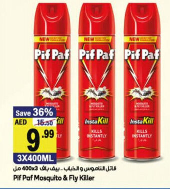 Almaya supermarket Pif Paf Mosquito & Fly Killer 3x400ml offer