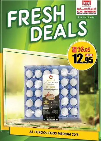 KM Trading Al Furooj Eggs Medium 30's offer
