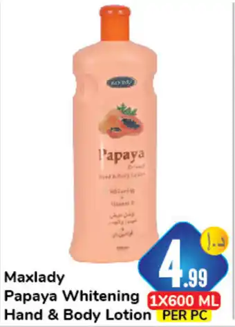 Day To Day Maxlady Papaya Whitening Hand & Body Lotion offer
