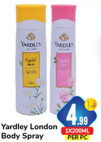 Day To Day Yardley London Body Spray offer