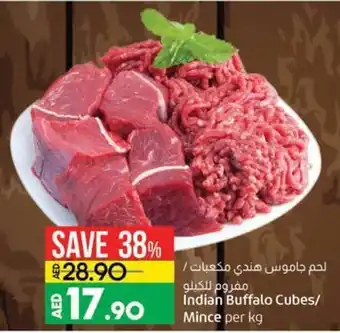 Lulu Hypermarket Indian buffallo cubes/minced per KG offer