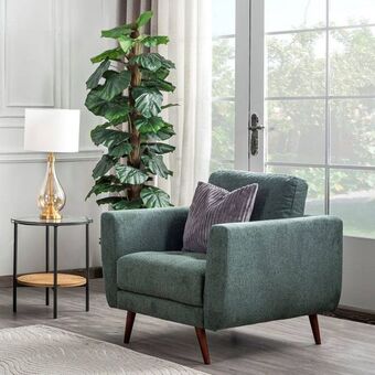Homes R Us Liverpool fabric upholstered armchair, green offer