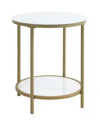 JYSK End table gadevang 45 white/gold offer