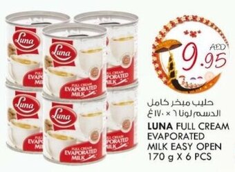 KM Trading Luna full cream evaporated milk easy open 170G x 6PCS offer