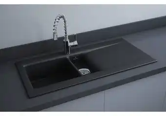 Rak Ceramics Rak-dream 1 drop-in kitchen sink matt black 1010x510mm set (left hand side) offer