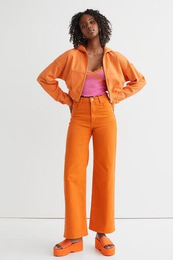 H&M Cropped zip-through hoodie offer