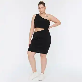 Centrepoint Trendyol women black solid cut out detail one shoulder dress offer
