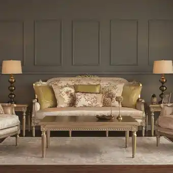 Homes R Us Safiya 3-seater fabric upholstered sofa offer