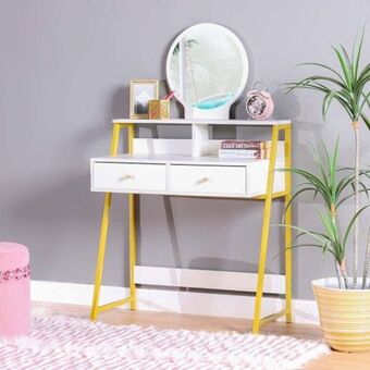 Danube Home Placida dresser table - white / golden offer