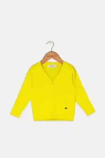 Brands For Less Toddler girl's v-neck long sleeve sweater, yellow offer