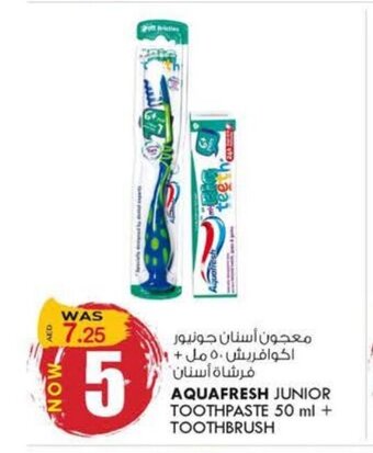 KM Trading Aquafresh Junior Toothpaste 50 ml + Toothbrush offer