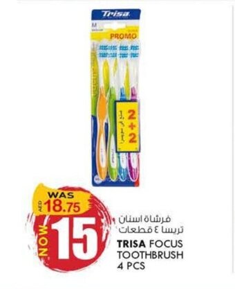 KM Trading Trisa Focus Toothbrush 4 Pcs offer