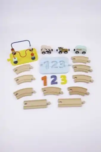 Brands For Less Railway 123 puzzle and bead set, yellow combo offer