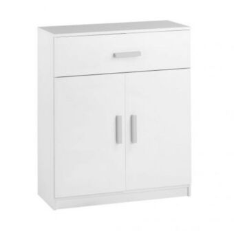 JYSK 1 drawer 2 door chest tapdrup white offer