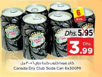 Nesto Canada dry club soda can 6x300ml offer