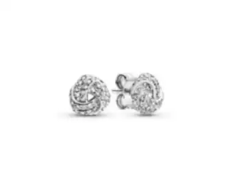Pandora Shimmering knot stud earrings offer