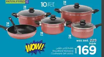 Nesto Royalford nonstick cookware set asstd. offer