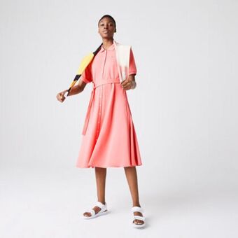 Lacoste Women's cotton piqué belted polo dress offer