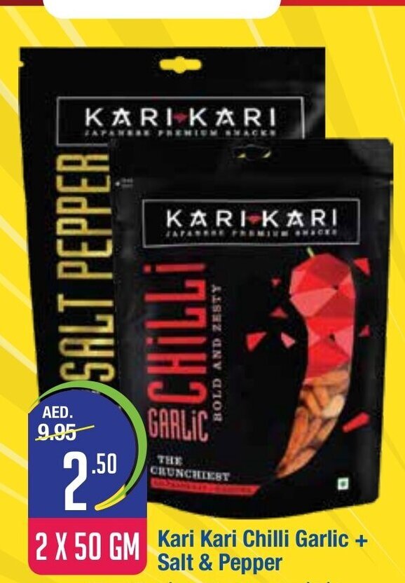 West Zone Supermarket Kari kari chilli garlic + salt & pepper 2x50gm offer