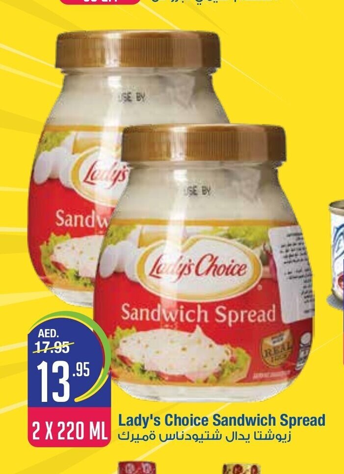 West Zone Supermarket Lady's choice sandwiches spread 2x220ml offer