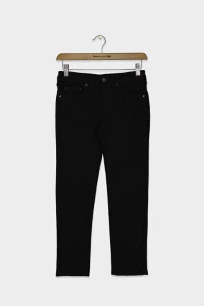 Brands For Less Kid girl's geno relaxed slim plain jeans, black offer
