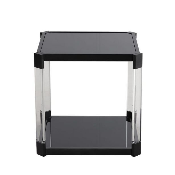 Homes R Us Owen end table, black & grey offer