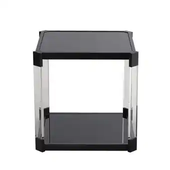Homes R Us Owen end table, black & grey offer