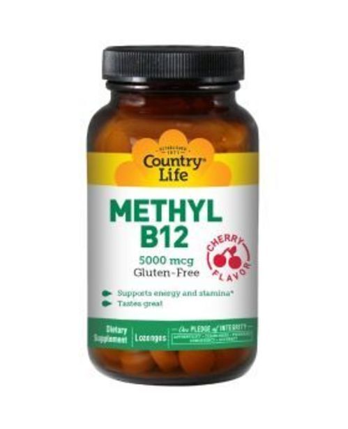 Aster Pharmacy Country life methyl b12 5000 mcg cherry flavor lozenges 60's offer