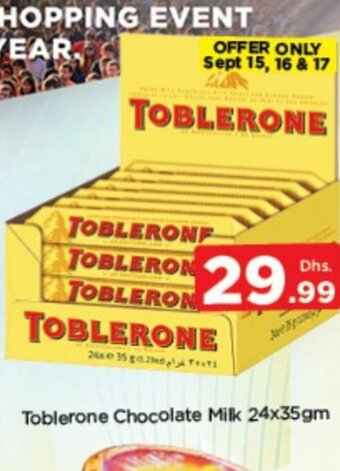 Nesto Toblerone chocolate milk 24x35gm offer