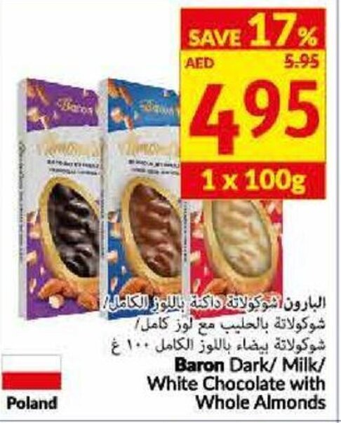 Viva Baron Dark/Milk/White Chocolate with Whole Almonds offer