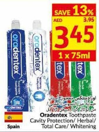 Viva Oradentex Toothpaste Cavity Protection/Herbal/Total Care/Whitening offer