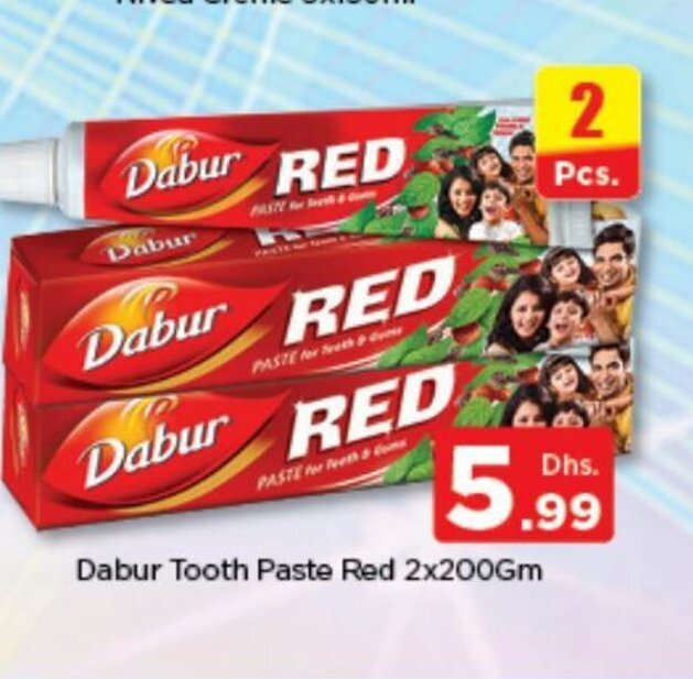 Nesto Dabur tooth paste red 2x200gm offer